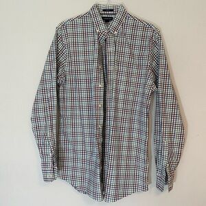 Lands' End Men's Plaid Button Down Shirt - Multicolor, LT, Tailored Fit, 16-16.5